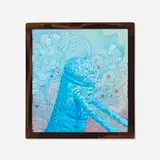Mario Martinez, Brain, 2004, ink, watercolor and oil on board in steel artist's frame