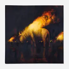 Martin Wittfooth, Night Lights, 2012, oil on canvas