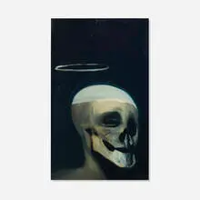 Phil Hale, Head Painting (Skull with Halo), c. 2012, oil on panel