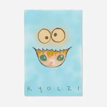 Laksamana Ryo, Cookie Monster Simplification, 2021, spraypaint and pastel on paper