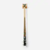 Sage Vaughn, Untitled #1 (Gold Teeth), 2006, canvas, acrylic, paper collage, spray paint and nails on found baseball bat