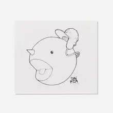 Przemysław Blejzyk, Snowman (sketch), c. 2016, ink on paper