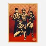 Defiant Youth by Shepard Fairey, 2009, screenprint in colors on found painted panel, sold Oct 2025