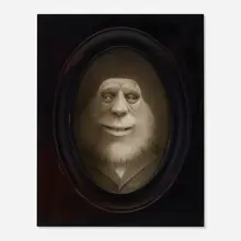 Travis Louie, Big Feet, 2008, acrylic on board in artist's frame