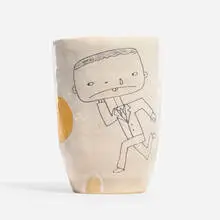 En Iwamura, Doodle Cup 18, 2018, glazed stoneware