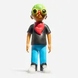 Hebru Brantley, Fly Boy, 2018, painted cast vinyl