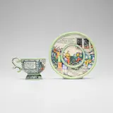 Anne Kraus, Untitlted (Teacup and Saucer), c. 1990, glazed porcelain