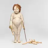 Clayton Keyes, The Collector, c. 2015, glazed earthenware, enameled metal, fibers