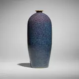 Brother Thomas Bezanson, Tall vase, c. 1975, purple copper-glazed porcelain
