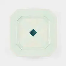 Bodil Manz, Square Plate, c. 1980, celadon-glazed porcelain