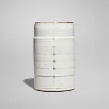 Vessel by Mette Augustinus Poulsen, c. 2010, glazed stoneware, sold Apr 2026