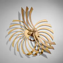 David C. Roy, Sky Dance (kinetic wall sculpture), 2008, hardwood plywood, bearings, string