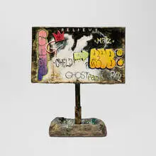 Roberto Lugo, Charcuterie Billboard, 2024, glazed earthenware