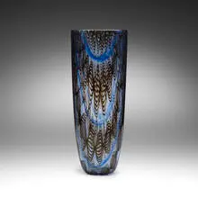 Merletto vase by Lino Tagliapietra, 1990, internally decorated glass, sold Apr 2026