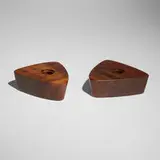 Mira Nakashima, Candle holders, pair, 2010, claro walnut