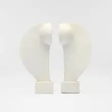Ruth Duckworth, Untitled (Two Forms), 1986, bisque porcelain