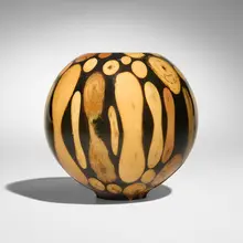 Philip Moulthrop, Mosaic Globe, 2001, box elder, pine, mimosa, resin