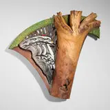 Derek Weidman, Glass Shatterer, 2019, elm burl, walnut, cast glass, acrylic, enamel