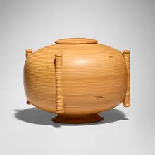 Ray Jones, Sultan's Palace jewelry box, 1992, baltic birch, padouk, ebony