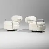 Milo Baughman, Lounge chairs, pair