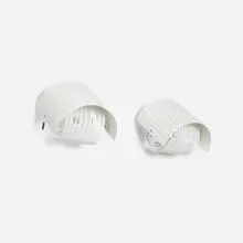 Mario Botta, Shogun sconces, pair, 1986, enameled steel and aluminum, plastic