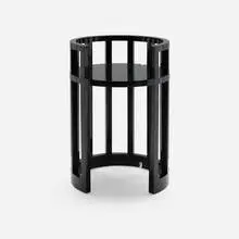 Richard Meier, Custom lamp table, c. 1982, lacquered maple