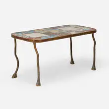 Julian Schnabel, Unique table from Gramercy Park Hotel, New York, terrazzo, bronze