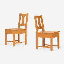 Roy McMakin, Simple chairs, pair, 2004, Eastern maple and enamel paint