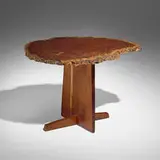 Mira Nakashima, Minguren I end table, 2001, American black walnut, burl