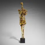 James Bearden, Cathedral form, torch-cut steel, 23k gold gilding, metallic polywash finish