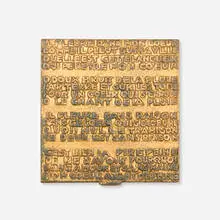 Line Vautrin, Compact, gilt bronze, mirrored glass