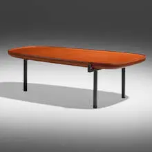 Simon Hasan, Wing coffee table, c. 2017, leather, steel