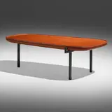 Simon Hasan, Wing coffee table, c. 2017, leather, steel