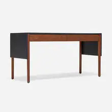 Neri & Hu, Drape desk, leather, Danish oiled walnut