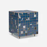 Piet Hein Eek, Waste Tile Cube cabinet, no. 5 (Blue), c. 2016, lacquered plywood and steel