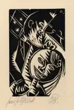 Otto Dix, Mann und Weib (Nächtliche Szene), 1919, Holzschnitt auf gelblichem Papier
