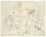 Allegorie by George Grosz, Um 1922, Tuschpinsel auf Papier, sold Nov 2014