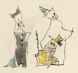 Ghosties by Lyonel Feininger, 1952, Aquarell und Tuschfeder auf Briefpapier, sold Jun 2015