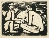 Emil Nolde, Unterhaltung, 1917, Holzschnitt auf festem Velin