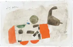3. März 60 by Julius Heinrich Bissier, 1960, Eitempera und Öl auf Leinwand, sold Dec 2022
