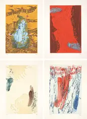 Per Kirkeby, 4 Radierungen für Wittgenstein, 1997, 4-teilig: Aquatinta auf Japanpapier, in der originalen Mappe