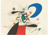 Joan Miró, La mégère et la lune, 1973, Farbaquatinta und Radierung auf Velin (Wasserzeichen: MAEGHT)