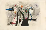 Joan Miró, Joueur de bugle aux oiseaux, 1973, Farbradierung, Aquatinta und Carborundum auf Arches-Velin