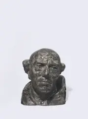 Kopf Paracelsus by Bernhard Hoetger, 1936, Bronze mit schwarzer Patina, sold Jun 2021