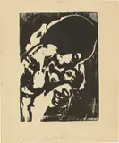 Emil Nolde, Junge Mutter, 1917, Holzschnitt auf leichtem Karton