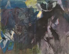 Bernd Koberling, Naturstrom, 1979, Kunstharz und Öl auf Jute