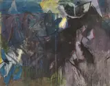 Bernd Koberling, Naturstrom, 1979, Kunstharz und Öl auf Jute