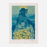 Giorgiko, A Seed Planted Gently, 2023, screenprint in colors on Stonehenge 250 gsm pearl gray