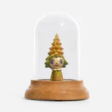 Mini Mori Girl by Yoshitomo Nara, 2012, painted wood, plastic, sold Oct 2025