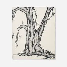 David Ellis, Study in Fort Green Park, 2004, ink on paper